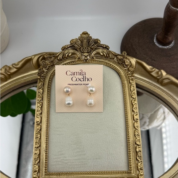 Camila Coelho Freshwater Pearl Drop Earrings - Picture 4 of 6